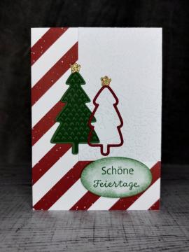 Grußkarte Weihnachten Schöne Feiertage handgemacht